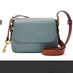Fossil  Harper Leather Crossbody Bag Arctic Bag